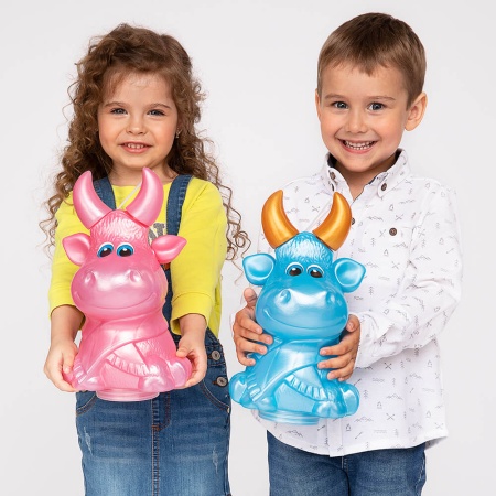 Подарок «Гаврюша» (голубой с золотыми рогами) ППБ-03з